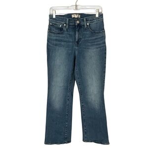 Madewell Mid Rise Kick Out Jeans Women's Size 28 Blue Stretch Cotton